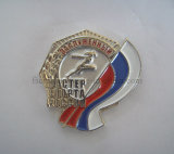 Russian Die Struck Flag Pin Badge