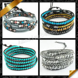 Wrap Bracelets, Stone Leather Bracelet, Wrap Leather Bracelet Jewellery (FB021)
