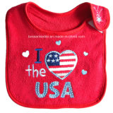 Promotional Cheap Red Cotton Terry Cloth Red ' I Love USA