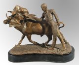 Bronze Bull Fighting Sculpture (TPX-0762)