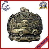 Custom 3D Die Cast Pin Badge, with Antique Gold Finish