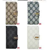 Hot Selling Wallet Case for iPhone 5s 4s/ Samsung S4 S5 Note 2 3 with Luxury Brand Logo