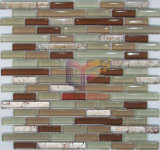 with Gold Leaf Strip Glass Mosaic Tiles (CFS579)