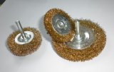 Shaft Wheel Brushes with High Efficiency (Crimped wire, 38mm~100mm diameter)