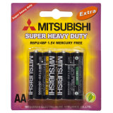 R6PU Mitsubishi Super Heavy Duty AA Dry Battery