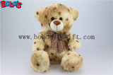 100% Polyester Tie-Dyed Material Stuffed Teddy Bears with Check Ribbon