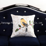 Bird Embroidery Cotton Canvas Decorative Cushion Cover