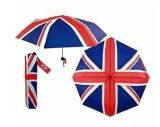 Union Jack 3 Folding Umbrella, Popular 3 Fold Market Umbrella