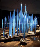 Blue Art Blown Glass Craft Sculpture for Decoration