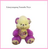 Purple Embroidery Plush Soft Stuffed Teddy Bear Toy