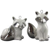 Animal Shaped Porcelain Craft, Ceramic Fox 6551