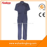 Made in China Yellow 100%Cotton Flame Retardant Short Sleeve Coverall for Mining