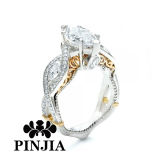Copper Cubic Zirconia Wedding Ring Costume Fashion Jewelry