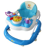 Opened Bottom Fence Color Baby Walker with Toy