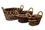 Eco-Friendly Handmade Handled Straw Storage Basket