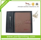 Excellent Handmade PU Leather Custom Paper Notebook (QBN-1453)