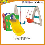 Popular Outdoor Kids Playground Plastic Slide and Swing