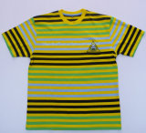 Men's Striped T-Shirt with Round Neck