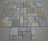 Wooden Slate, Slate Flagstone Slate on Mesh for Outdoor, Natural Slate Wall Panel/Cultured Stone/Ledgestone