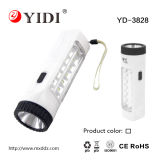 White Color 0.5W Plastic Rechargeable LED Flash Light Torch