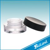 (T) Cylindrical Plastic Case Cream Jar Powder Case