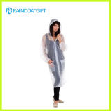 Rvc-160 Lady's Transparent Long PVC Raincoat