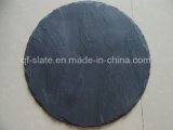 Round Black Slate with Shrink Packing Slate Plate for Hotel/Restaurant
