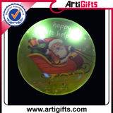 LED Button Badge with Father Christmas Logo