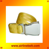 Top Fashion Yellow seatbelt airplane buckle fashion belt