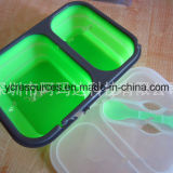 Double Lattice- Lunch Box, Folding Silicone Bowl with Cover