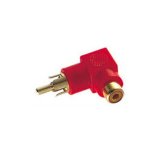 Gold RCA Right Angle Power Plug