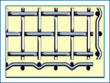 Square Hole Hooked Screen Mesh Crimped Wire Mesh (YB-08010)