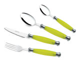 Stainless Steel Tableware Set, Plastic Handle Cutlery Set
