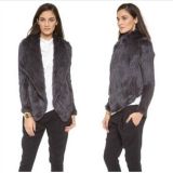 Yr-317 Women Real Knitted New Style Real Rabbit Fur Jacket / Real Fur Winter Coat Fashion