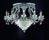 European Style Decorative Fabric Shade Crystal Chandelier (8111-10)