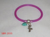 Fashion Bracelet The Turquoise Heart Bracelet Silicone/Rubber/Soft PVC Promotion Gift (SBR-2035)