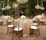 120'' Round Matt Champagne Gold Tablecloth Beautiful Elegant Wedding Sequin Table Linens