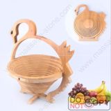 Collapsible Goose Shaped Bamboo Food Baskets for Kitchen