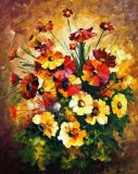 Handmade Color of Flower Painting (075)