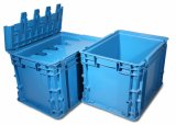Plastic Stack Crate with Attached Lid (PK-D2)