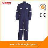 Cheap 100% Cotton Reflective Strip Safety Blue Coverall