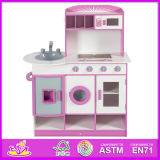 2014 Wooden Play Toy Kitchen for Kids, Lovely Wooden Role Play Toy Kitchen for Children, Modern Design DIY Toy Kitchen W10c075b