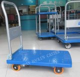300kg Plastic Platform Hand Trolley with PU Caster