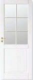 Home Design Stile and Rail White Composite Door with Glass