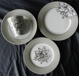 Ceramic Porcelain 24PCS Dinner Plate and Mug Tableware Set
