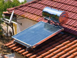 Rooftop Flat Plate Solar Hot Water Heater for Home