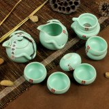 Hot Selling Dolphin Pattern Celadon Tea Set Ry007, Essential Household Goods (RY007)