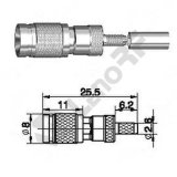 1.0/2.3 Connector Male Crimping for St212