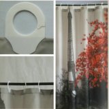 Shower Curtain Polyester Fabric Hookless Photo Printing