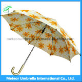 Beautiful Chinese Style Printing Yellow Flower Umbrella for Sale